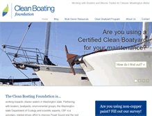 Tablet Screenshot of cleanboatingfoundation.org